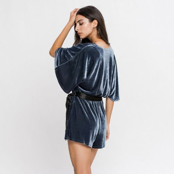Flying Tomato Boho Velvet Romper - Picture 4 of 9